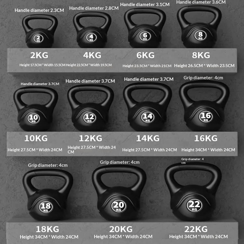 Home Gym Setup - 2026 フィットネス調整可能8kgケトルベル人間工学に基づいたハンドル女性男性ダンベルトレーニングスクワット器具ホームジムワークアウトウェイト