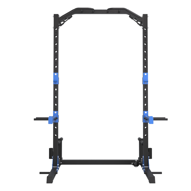 Home Gym Half Rack - セーフティアーム付きハーフパワーラック ホームジム ランドマイン＆スクワット筋力トレーニングマシン