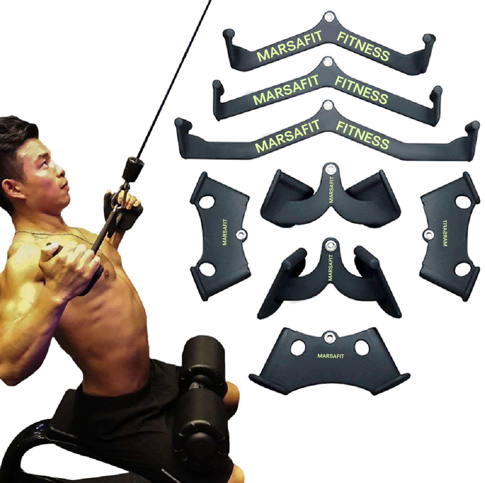 Home Gym Lat Pulldown - Lat-体力トレーニング用の投げハンドル,筋肉強化グリップ,ボディービル,家庭用