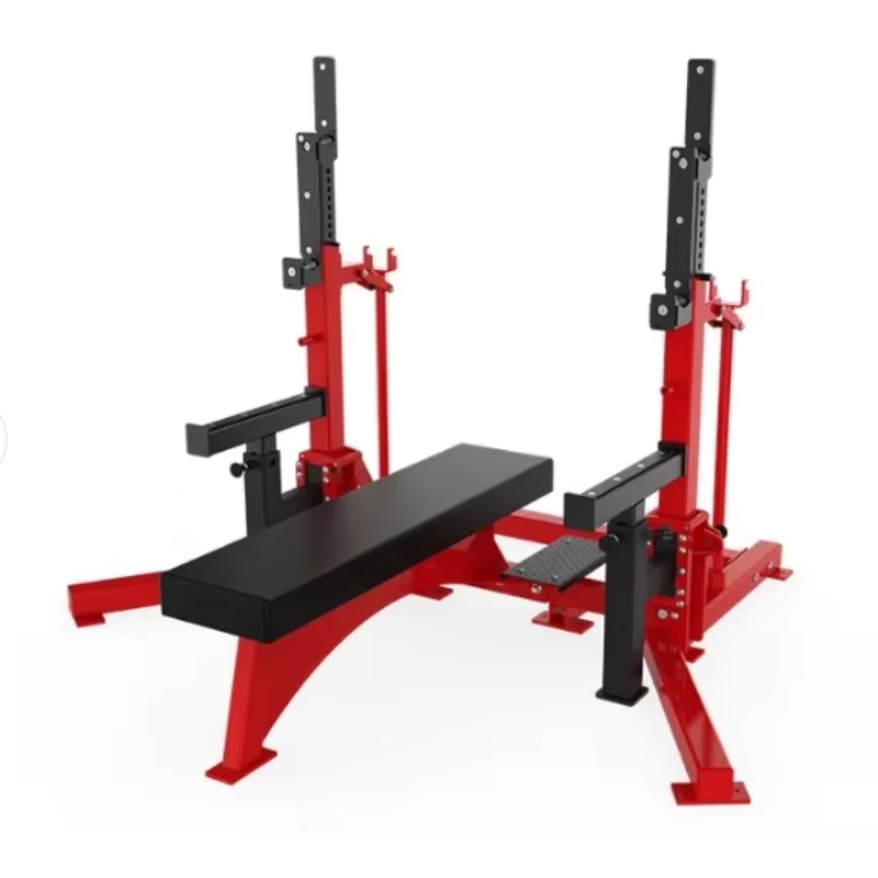 Home Gym Half Rack - 多機能調節可能なフラットベンチプレス、信頼性の高いハーフフレームスクワットラック、家庭用およびジム用筋力トレーニング、新入荷