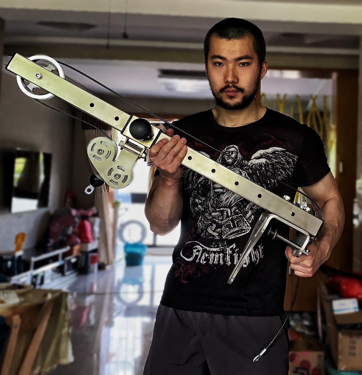 Home Gym System - プロ仕様前腕リストトレーナー100kgアームレスリングマシン、グリップ力と筋肉のための頑丈なホームジムプーリーシステム