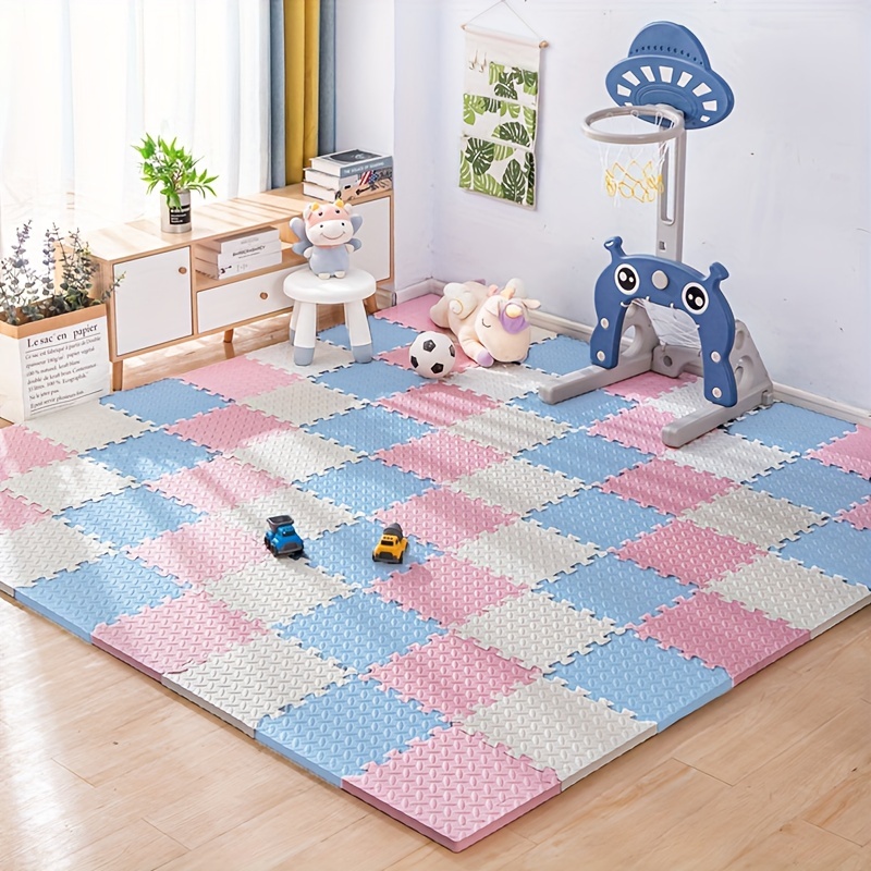 Home Gym System - 30×30cm スポーツジムマット 保護EVAリーフグレインフロアマット ヨガフィットネス滑り止め連結マット 厚手衝撃吸収 ルームワークアウト