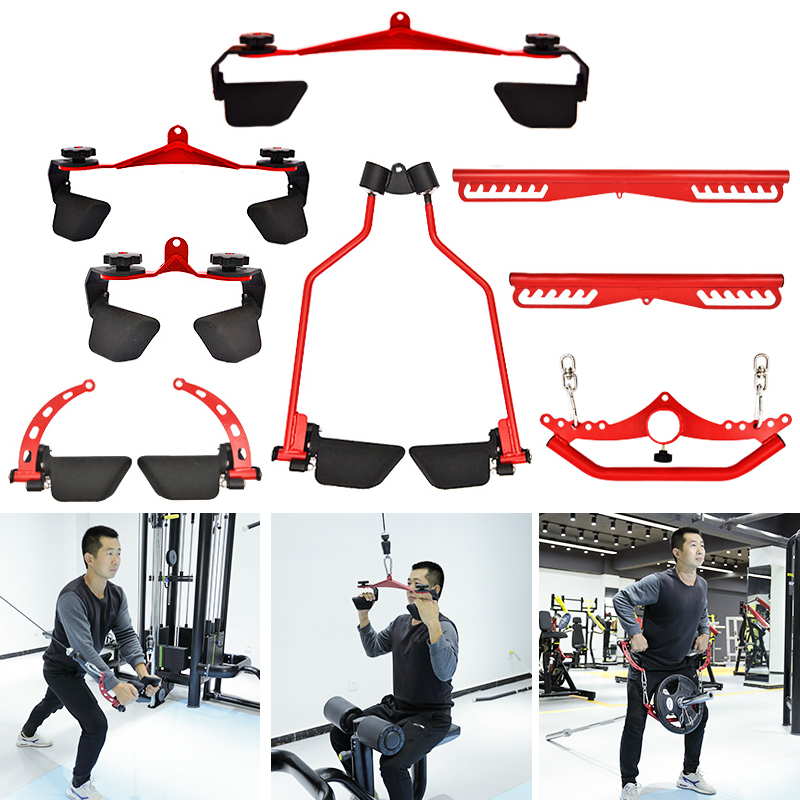 Home Gym System - 調整可能なフィットネスラットプルダウンバージムプーリーケーブルマシンアタッチメントホーム上腕二頭筋上腕三頭筋バックブラスターローイングワークアウトハンドル