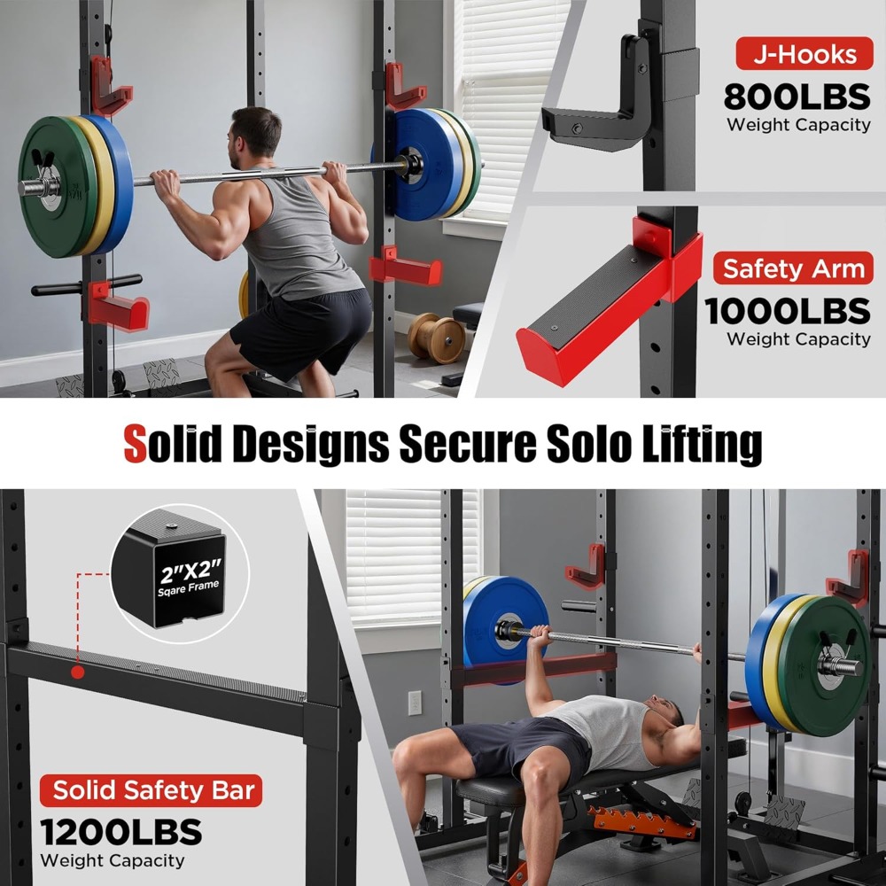 多機能パワーケージスクワットラック（プーリーシステム＆ラット - Home Gym Lat Pulldown のレビューと価格