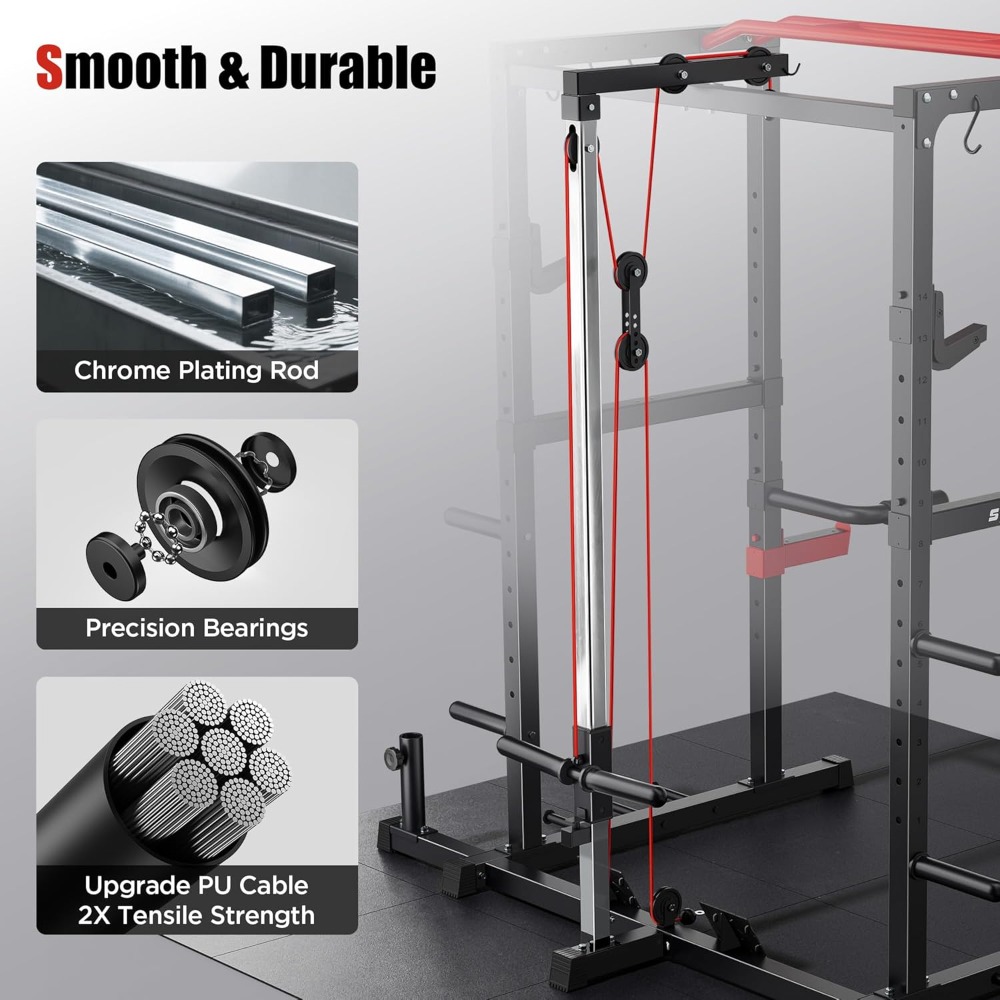 多機能パワーケージスクワットラック（プーリーシステム＆ラット - Home Gym Lat Pulldown のレビューと価格