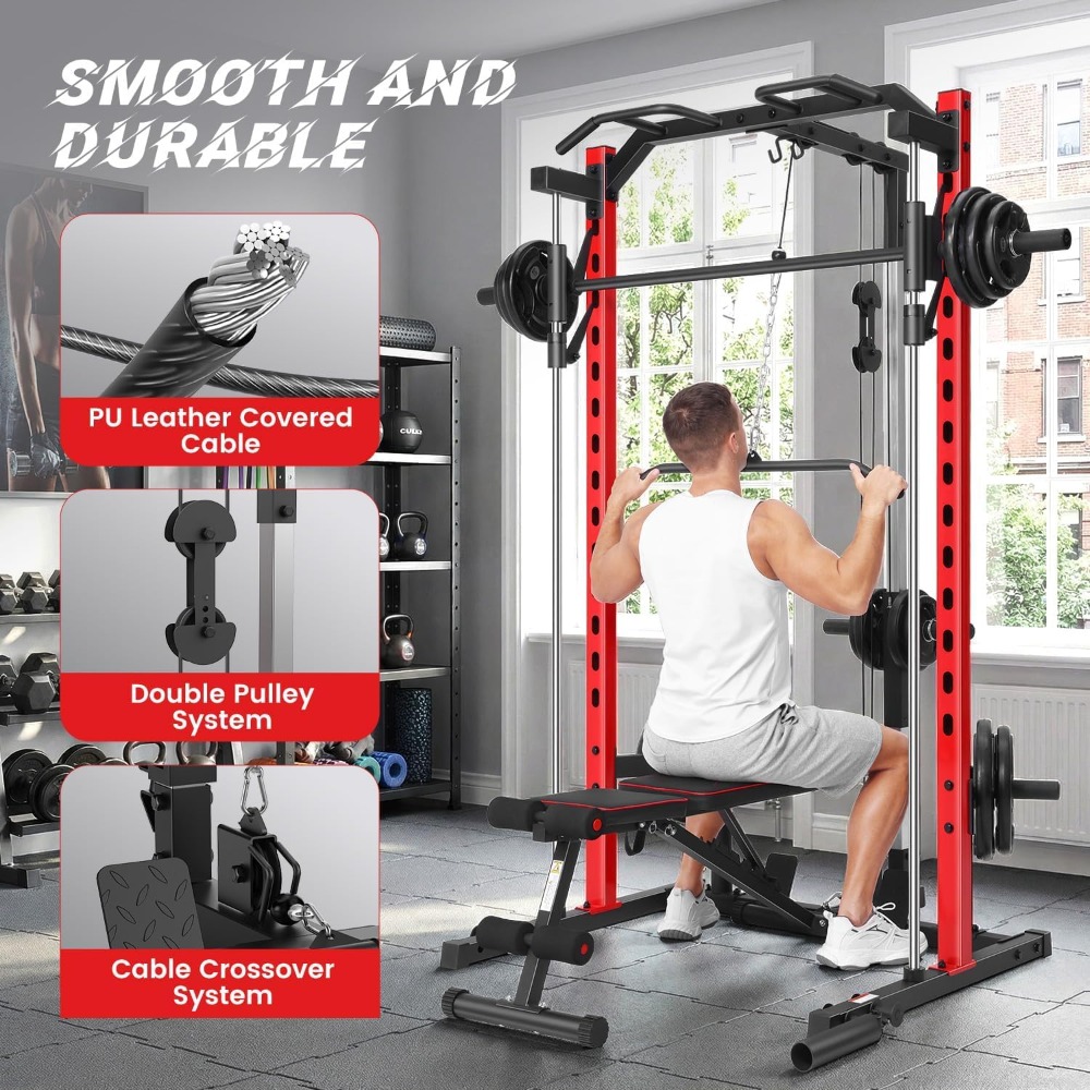 オールインワン スミスマシン パワーラック（ラットプルダウン - Home Gym Lat Pulldown のレビューと価格