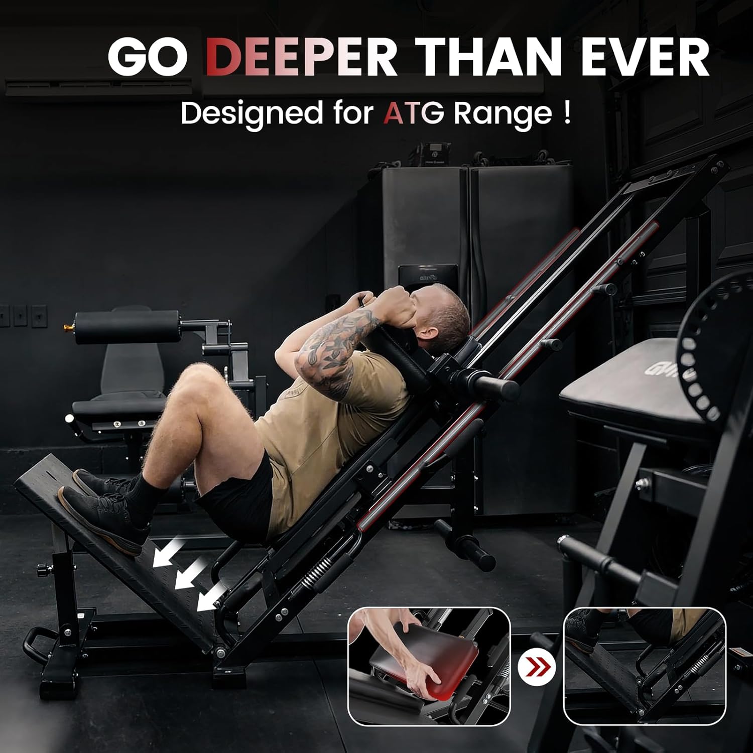 レッグプレスハックスクワットマシンコンボ、リニアベアリング付 - Leg Press Machine のレビューと価格