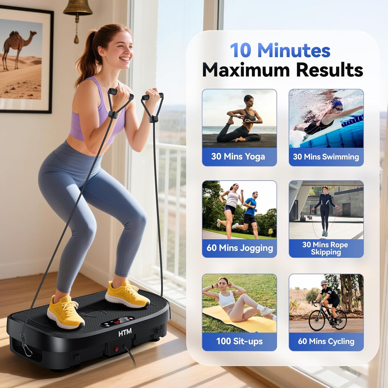 振動プレート脂肪燃焼フィットネスプラットフォーム全身120レ - Home Gym System のレビューと価格