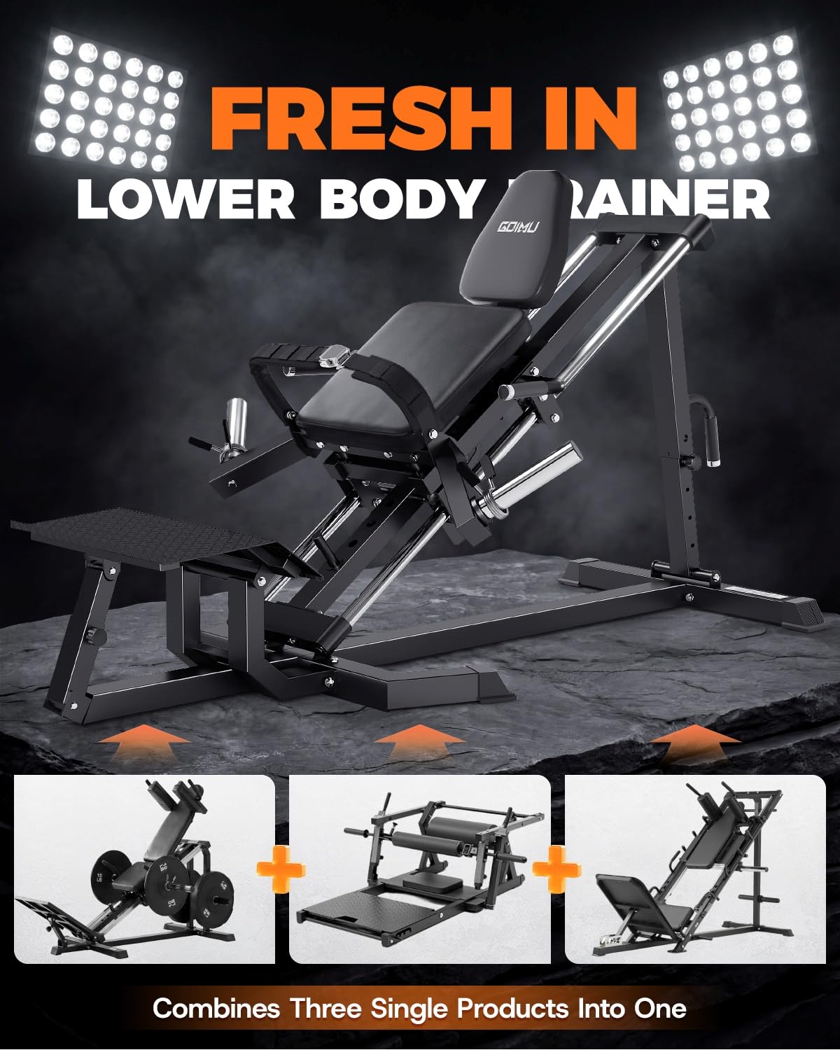 LH01 レッグプレス＆ヒップスラストマシンコンボ、2 in - Leg Press Machine のレビューと価格