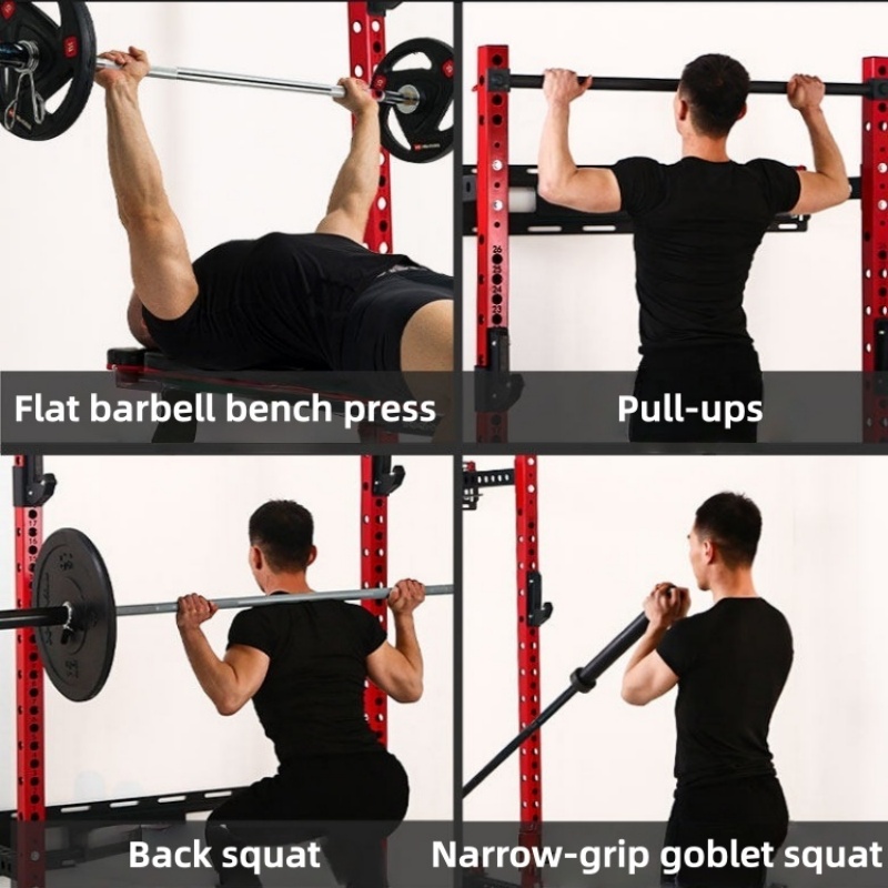調整可能なパワーケージ壁掛け式折りたたみハーフスクワットラッ - Home Gym Half Rack のレビューと価格