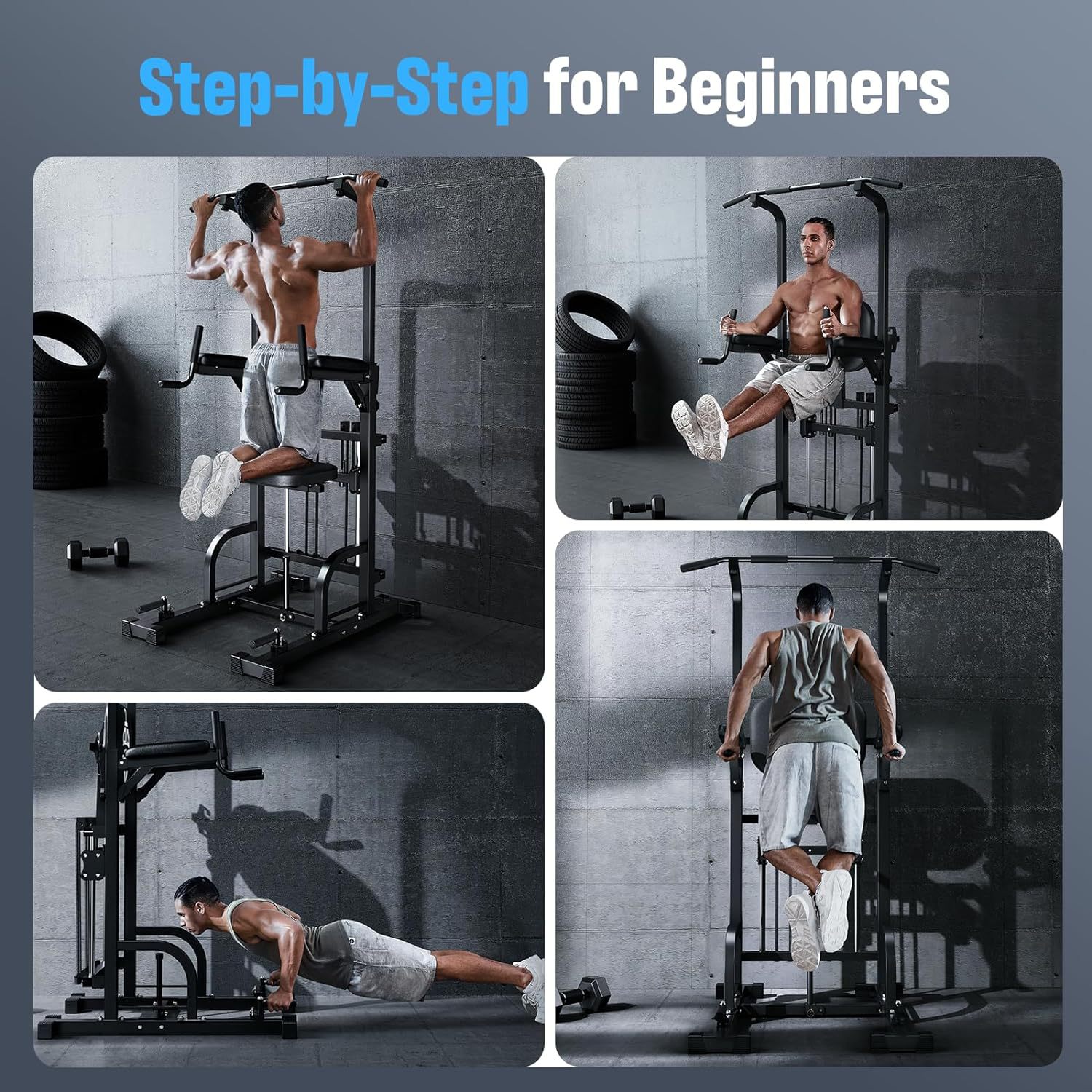 パワータワー プルアップディップステーション 450LBS  - Pull Up Bar Tower のレビューと価格
