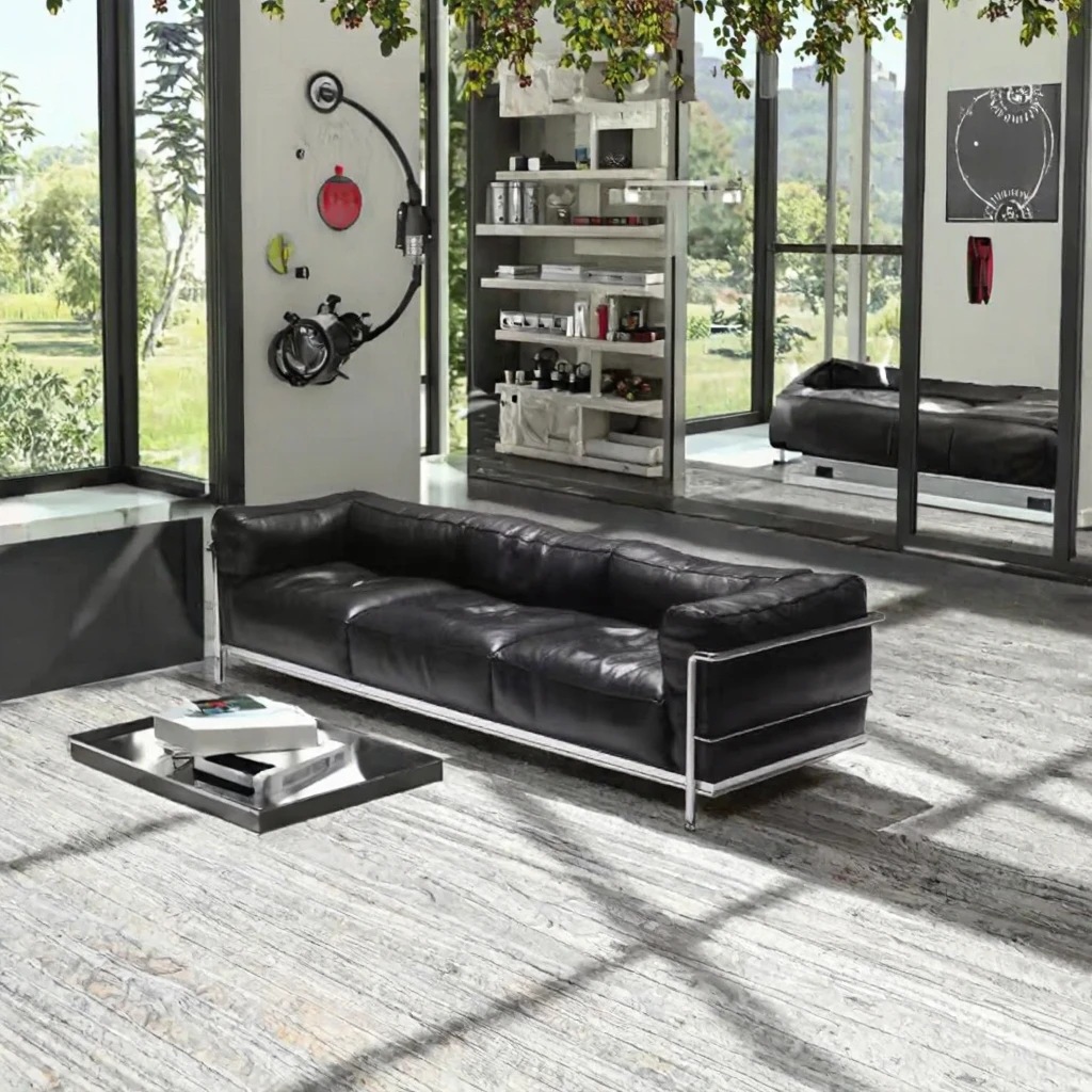 イタリア製高級レザーリクライニングセット、現代的なスタイル、 - Home Gym In Apartment のレビューと価格
