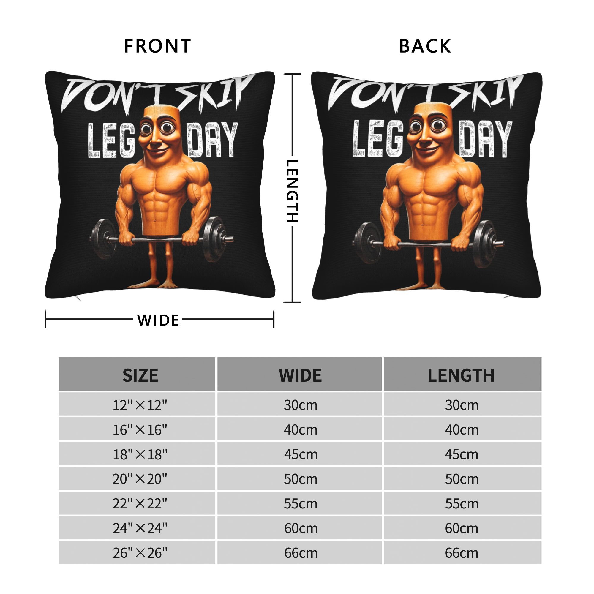 枕カバー「Don't Skip Leg Day Tung T - Home Gym Leg Day のレビューと価格