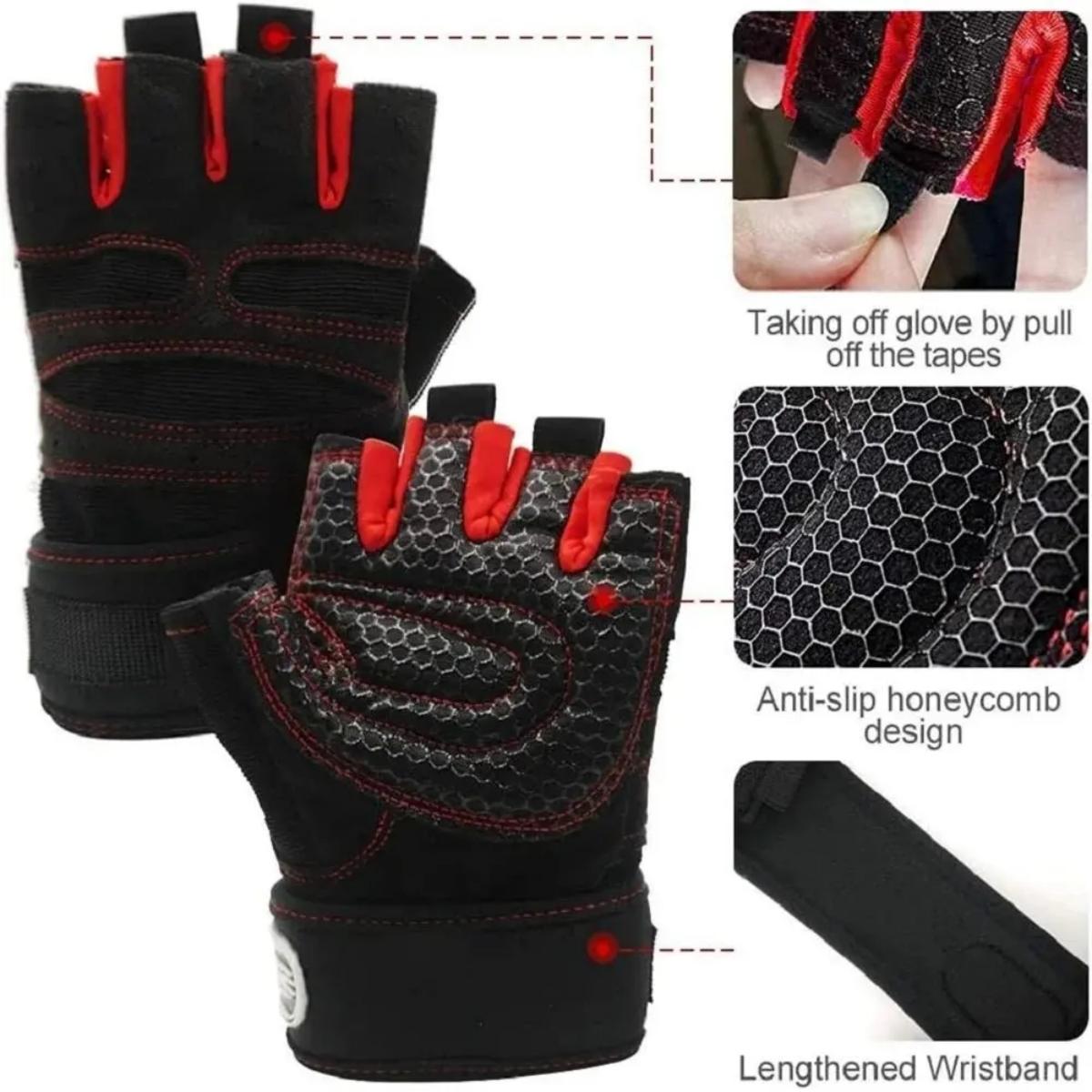 フィットネス重量挙げリストバンド手袋ジム手袋男性女性ボディビ - Lifting Straps Wrist のレビューと価格
