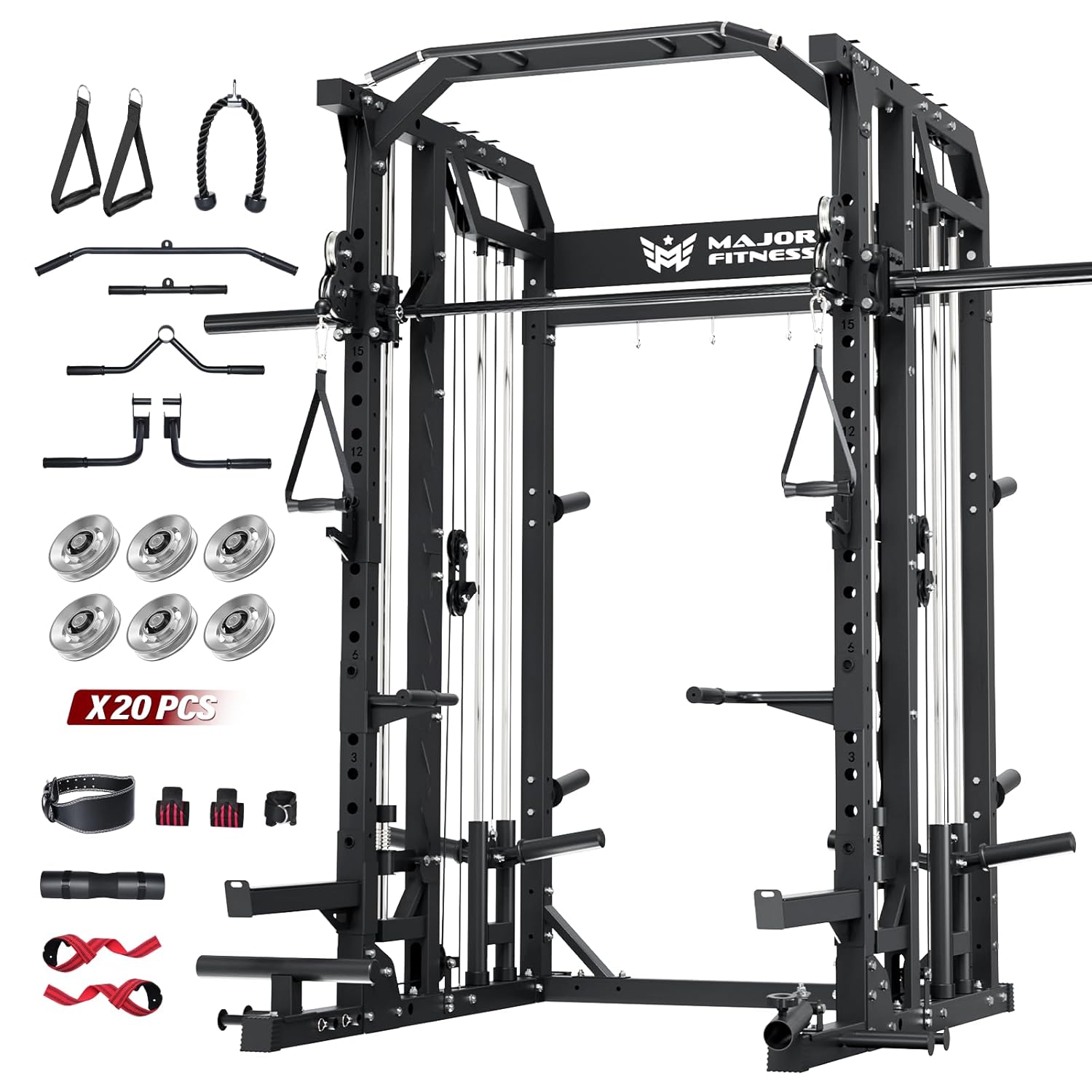 スミスマシン ホームジム スクワットラック プーリーバー デ - Home Gym Lat Pulldown のレビューと価格
