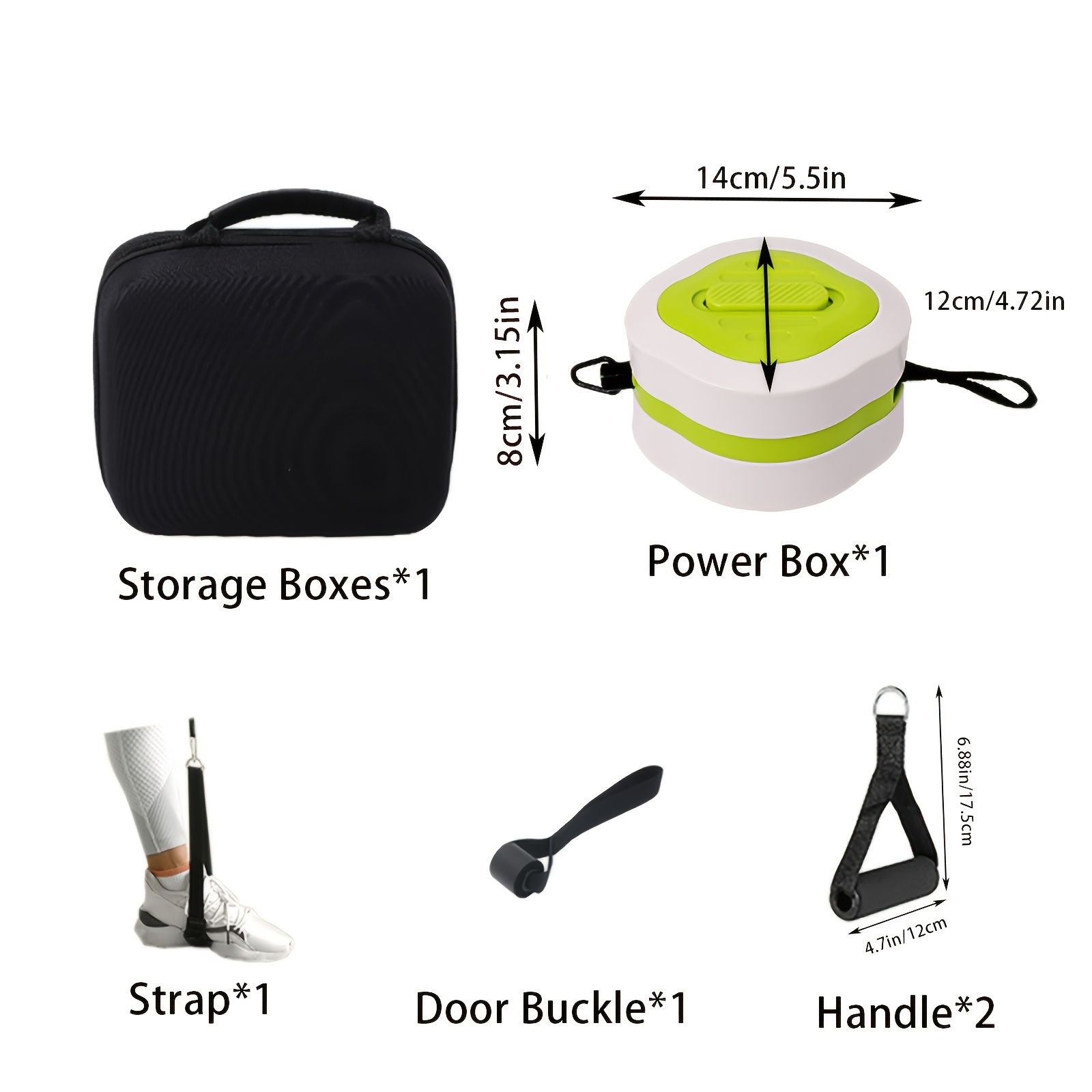 ポータブル格納式ケーブルトレーナーホームジムキット、ハンドル - Home Gym System のレビューと価格
