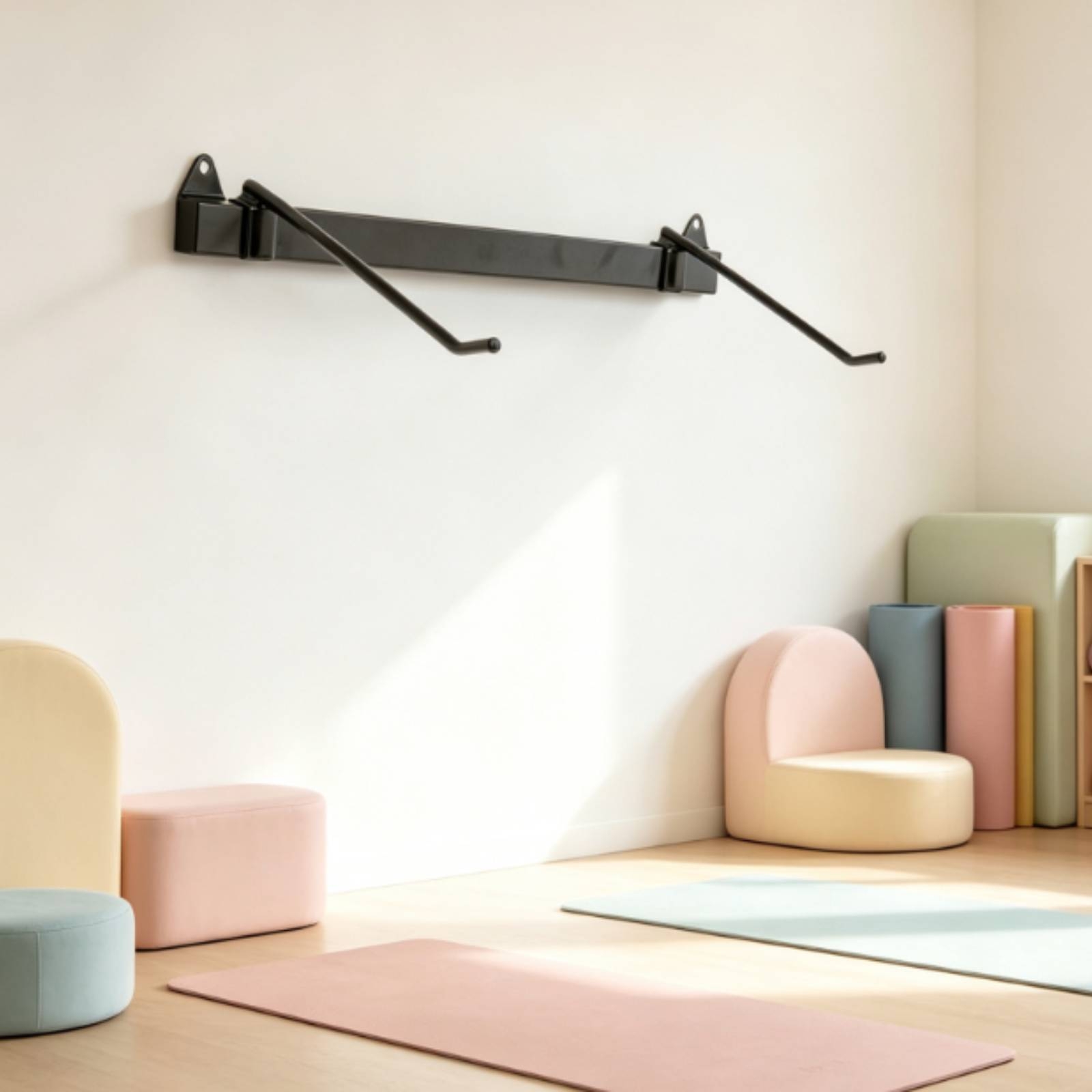 エクササイズマット収納ラック 金属製エクササイズマットラック - Home Gym Installation のレビューと価格