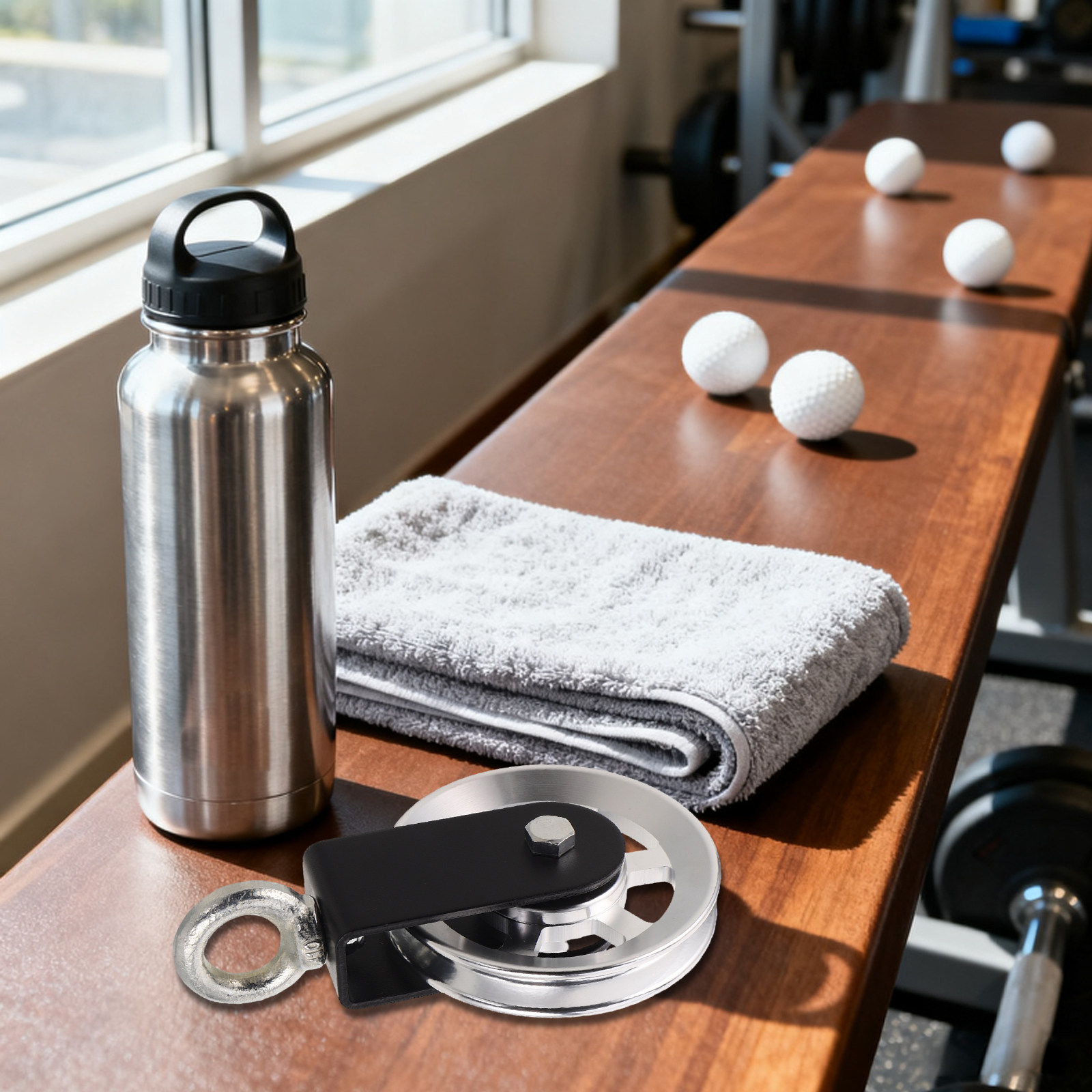 アルミ合金製ケーブルプーリーホイール 直径105mm ホーム - Home Gym System のレビューと価格