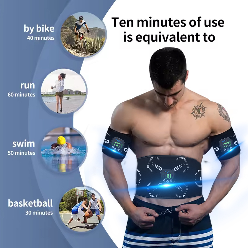 EMS 筋肉刺激装置腹部トレーナー腹筋トナー腕腹脚エクササイ - Home Gym Setup のレビューと価格