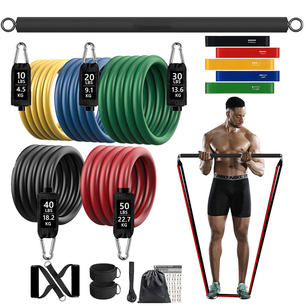 150ポンド フィットネス戦利品抵抗弾性バンドワークアウト  - Home Gym Setup のレビューと価格