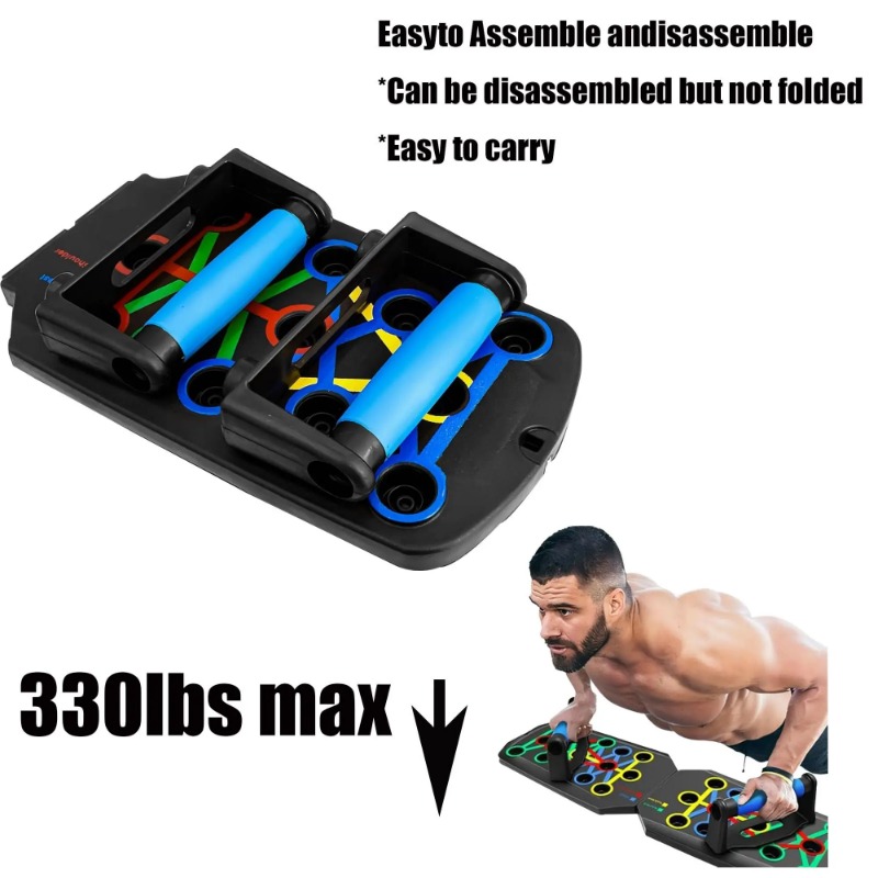 抵抗バンド付き折りたたみ式プッシュアップボード、多機能プッシ - Home Gym System のレビューと価格